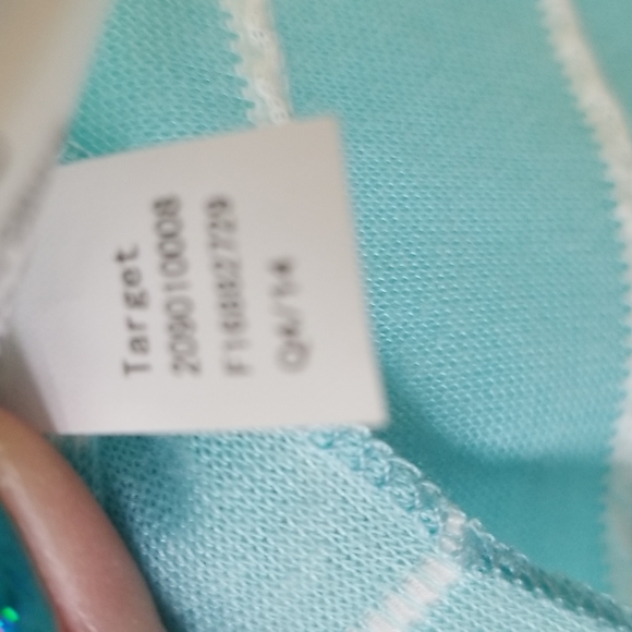 TARGET 28 x 72 light blue and white stripe stretch knit infinity scarf - Picture 5 of 5